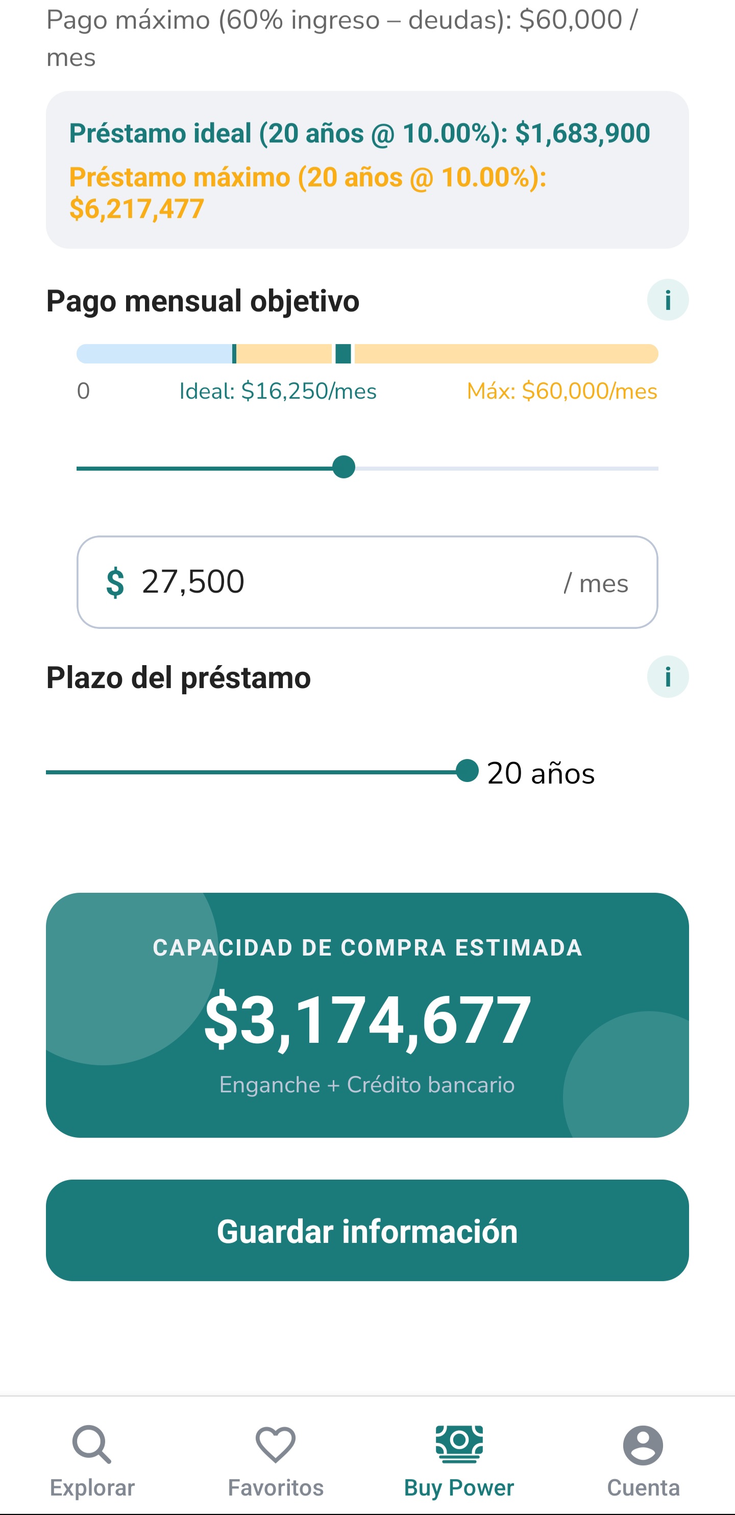 Buy Power — calculadora financiera